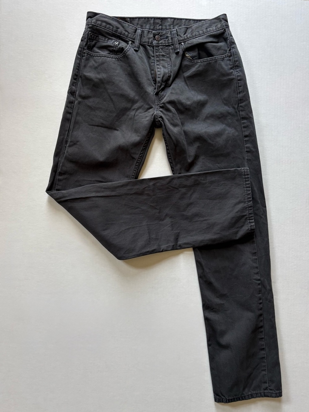 Levi’s 505 Regular Fit Straight Leg Jeans Men’s 32x34 Gray Graphite 100% Cotton
